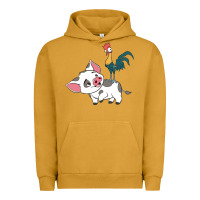Pigment Peanut Butter hei hei rooster and pig funny cartoon Urban Hoodie - artisFamous