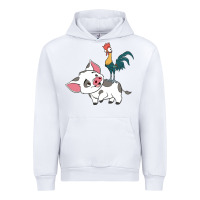 White hei hei rooster and pig funny cartoon Urban Hoodie - artisFamous