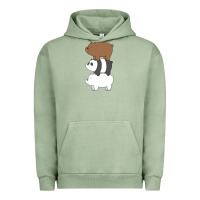 Pigment Oil Green we bare bears the movie Urban Hoodie - artisFamous