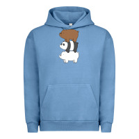 Pigment Pebble Blue we bare bears the movie Urban Hoodie - artisFamous