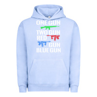 Pigment Grape Ice one gun two gun red gun blue gun Urban Hoodie - artisFamous