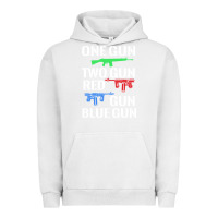 Pigment Lunar Rock one gun two gun red gun blue gun Urban Hoodie - artisFamous