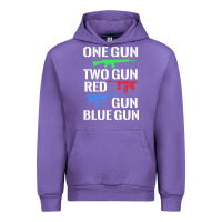 Tulip one gun two gun red gun blue gun Urban Hoodie - artisFamous