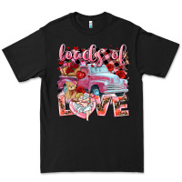 Black Loads of love Valentine's Day truck Premium Tee - HowdyJamesFarm