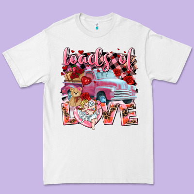 Loads Of Love Valentine's Day Truck Premium Tee Designed By Howdyjamesfarm
