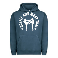 Pigment Midnight Navy caffè e muay thai divertente Urban Hoodie - artisFamous