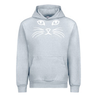 Heather Grey cat face Urban Hoodie - artisFamous