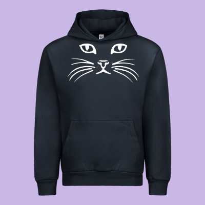 Cat Face Urban Hoodie Designed By Artisfamous