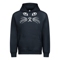 Navy cat face Urban Hoodie - artisFamous