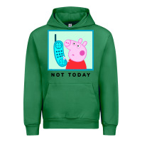 Emerald peppa pig not today Urban Hoodie - artisFamous