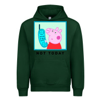 Forest Green peppa pig not today Urban Hoodie - artisFamous