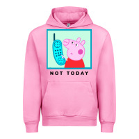 Fuchsia Pink peppa pig not today Urban Hoodie - artisFamous