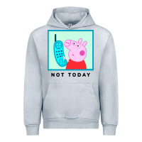 Heather Grey peppa pig not today Urban Hoodie - artisFamous