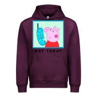 Mauve Wine peppa pig not today Urban Hoodie - artisFamous