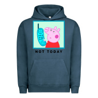 Pigment Midnight Navy peppa pig not today Urban Hoodie - artisFamous