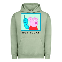 Pigment Oil Green peppa pig not today Urban Hoodie - artisFamous