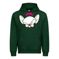 Forest Green pinky and the brain big face Urban Hoodie - artisFamous
