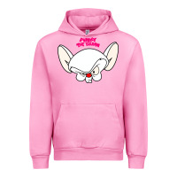 Fuchsia Pink pinky and the brain big face Urban Hoodie - artisFamous