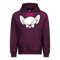 Mauve Wine pinky and the brain big face Urban Hoodie - artisFamous