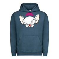 Pigment Midnight Navy pinky and the brain big face Urban Hoodie - artisFamous