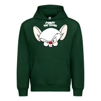 Forest Green pinky and the brain big face Urban Hoodie - artisFamous