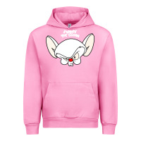 Fuchsia Pink pinky and the brain big face Urban Hoodie - artisFamous