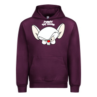 Mauve Wine pinky and the brain big face Urban Hoodie - artisFamous