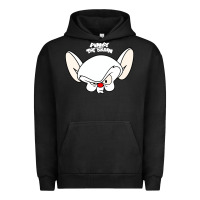 Pigment Black pinky and the brain big face Urban Hoodie - artisFamous