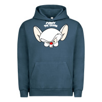 Pigment Midnight Navy pinky and the brain big face Urban Hoodie - artisFamous