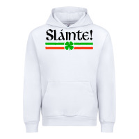 White slainte shirt irish cheers toast shamrock Urban Hoodie - artisFamous