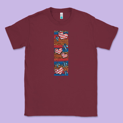 Usa Flag And Cross Penwraps Classic Tee Designed By Artiststas