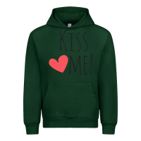 Forest Green Kiss Me Urban Hoodie - artisFamous