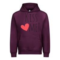 Mauve Wine Kiss Me Urban Hoodie - artisFamous