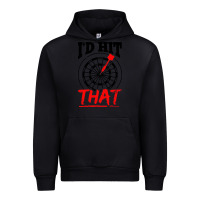 Black i'd hit that darts Urban Hoodie - artisFamous