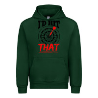 Forest Green i'd hit that darts Urban Hoodie - artisFamous