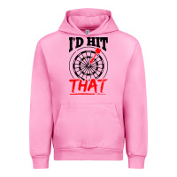 Fuchsia Pink i'd hit that darts Urban Hoodie - artisFamous
