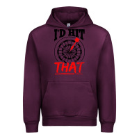 Mauve Wine i'd hit that darts Urban Hoodie - artisFamous