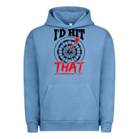 Pigment Pebble Blue i'd hit that darts Urban Hoodie - artisFamous