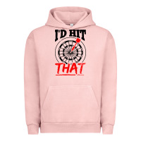 Pigment Salmon i'd hit that darts Urban Hoodie - artisFamous