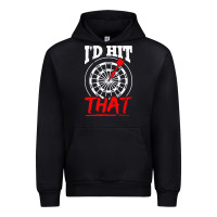 Black i'd hit that darts Urban Hoodie - artisFamous