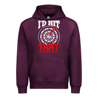 Mauve Wine i'd hit that darts Urban Hoodie - artisFamous