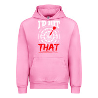 Fuchsia Pink i'd hit that darts Urban Hoodie - artisFamous