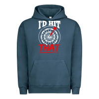Pigment Midnight Navy i'd hit that darts Urban Hoodie - artisFamous