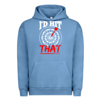 Pigment Pebble Blue i'd hit that darts Urban Hoodie - artisFamous