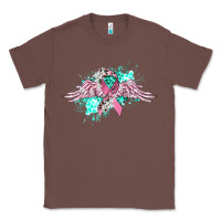 Chestnut cancer ribbon with angel wings Classic Tee - CowGirlArtShop