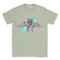 Matcha cancer ribbon with angel wings Classic Tee - CowGirlArtShop