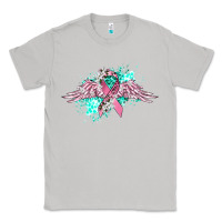 Moon Dust cancer ribbon with angel wings Classic Tee - CowGirlArtShop