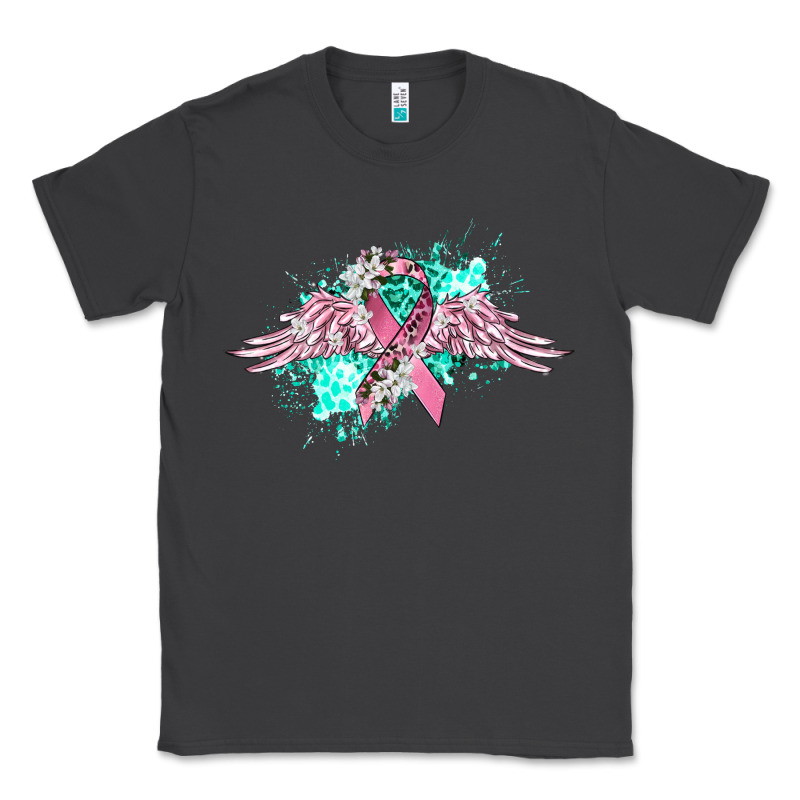 Cancer Ribbon With Angel Wings Classic Tee by CowGirlArtShop | Teevron