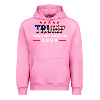 Fuchsia Pink donald trump 2024 take america back election Urban Hoodie - artisFamous