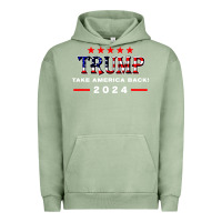 Pigment Oil Green donald trump 2024 take america back election Urban Hoodie - artisFamous